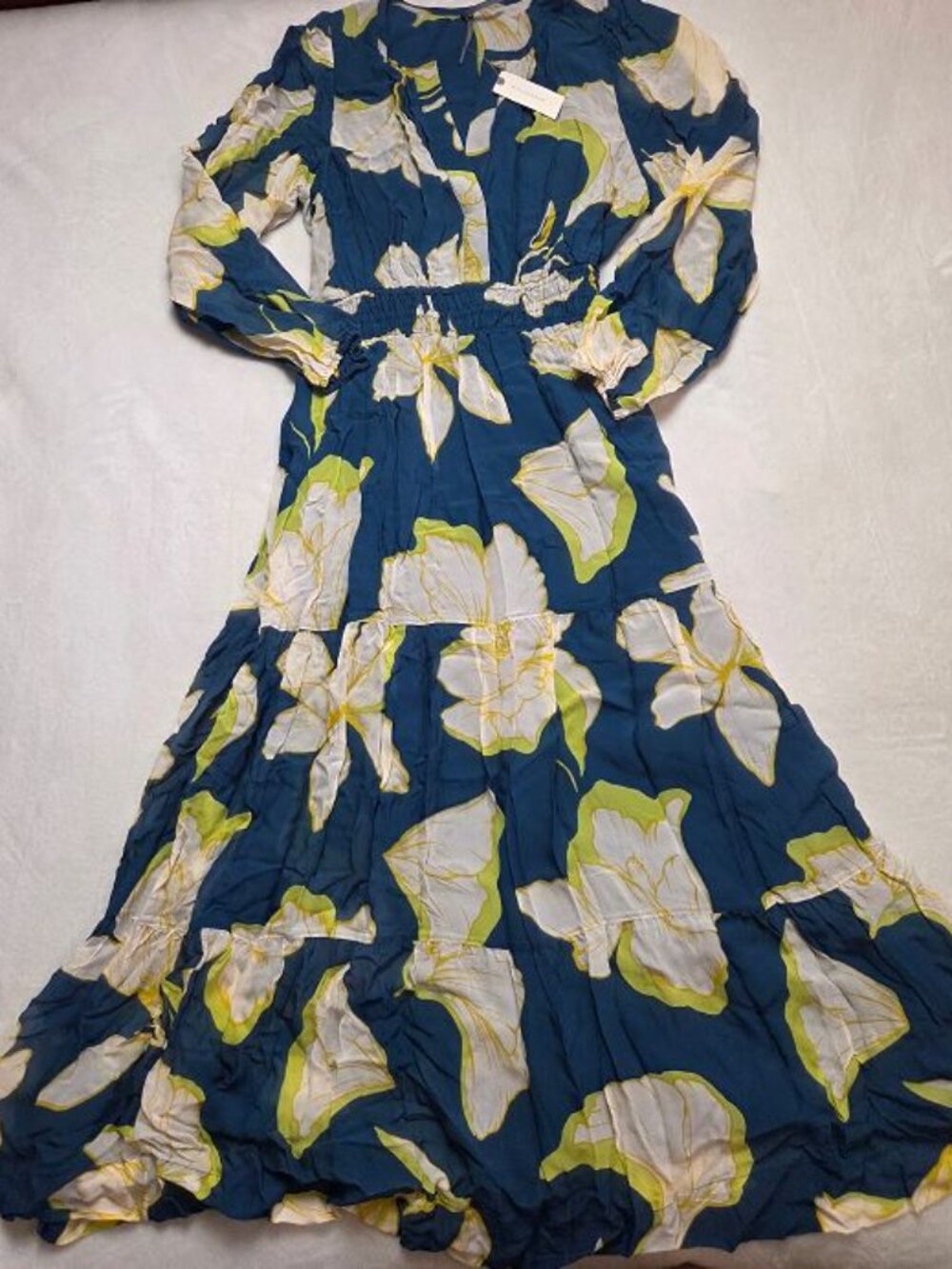 New XL Anthropologie Somerset maxi dress: long-sleeve chiffon edition - Picture 3 of 12